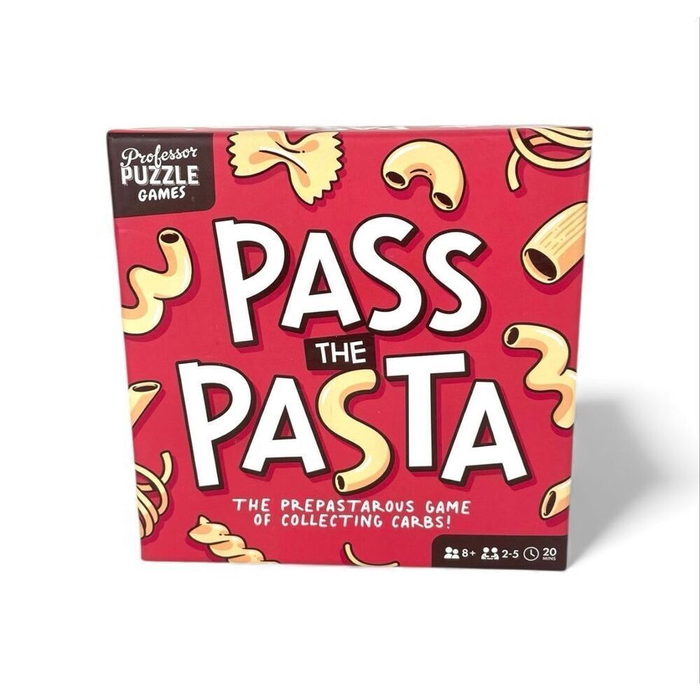 Pass the Pasta Card Game Professor Puzzle Used Complete Family Strategy Game